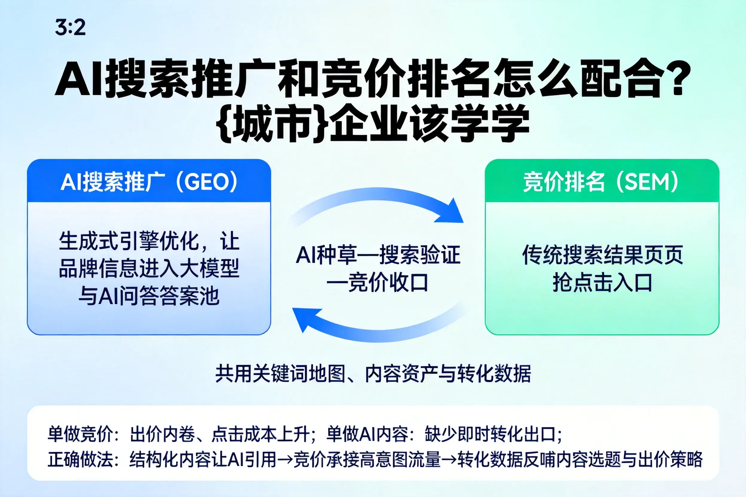 AI搜索推广和竞价排名怎么配合?榆林企业该学学