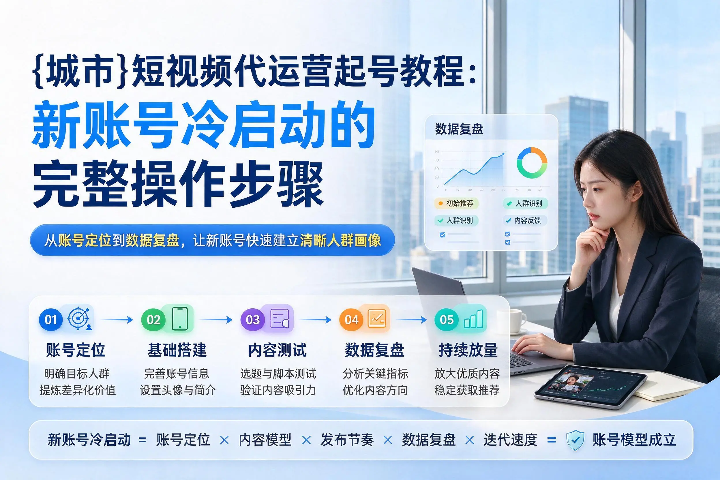 榆林短视频代运营起号教程:新账号冷启动的完整操作步骤