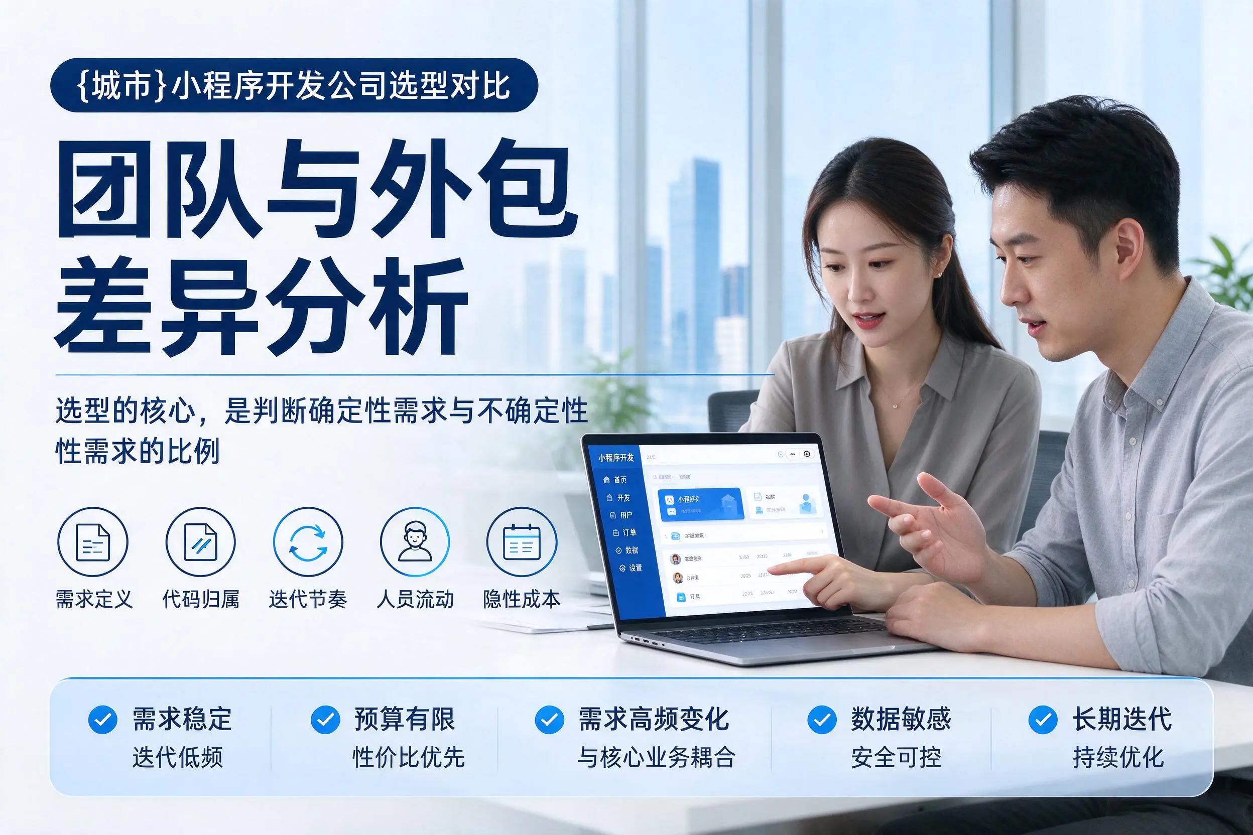 榆林小程序开发公司选型对比：团队与外包差异分析