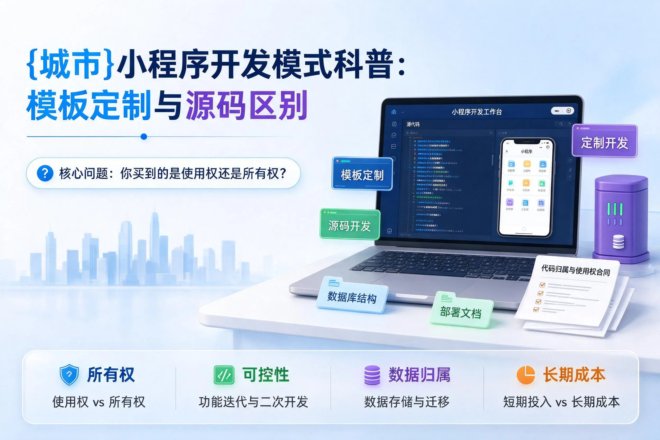 榆林小程序开发模式科普:模板定制与源码区别