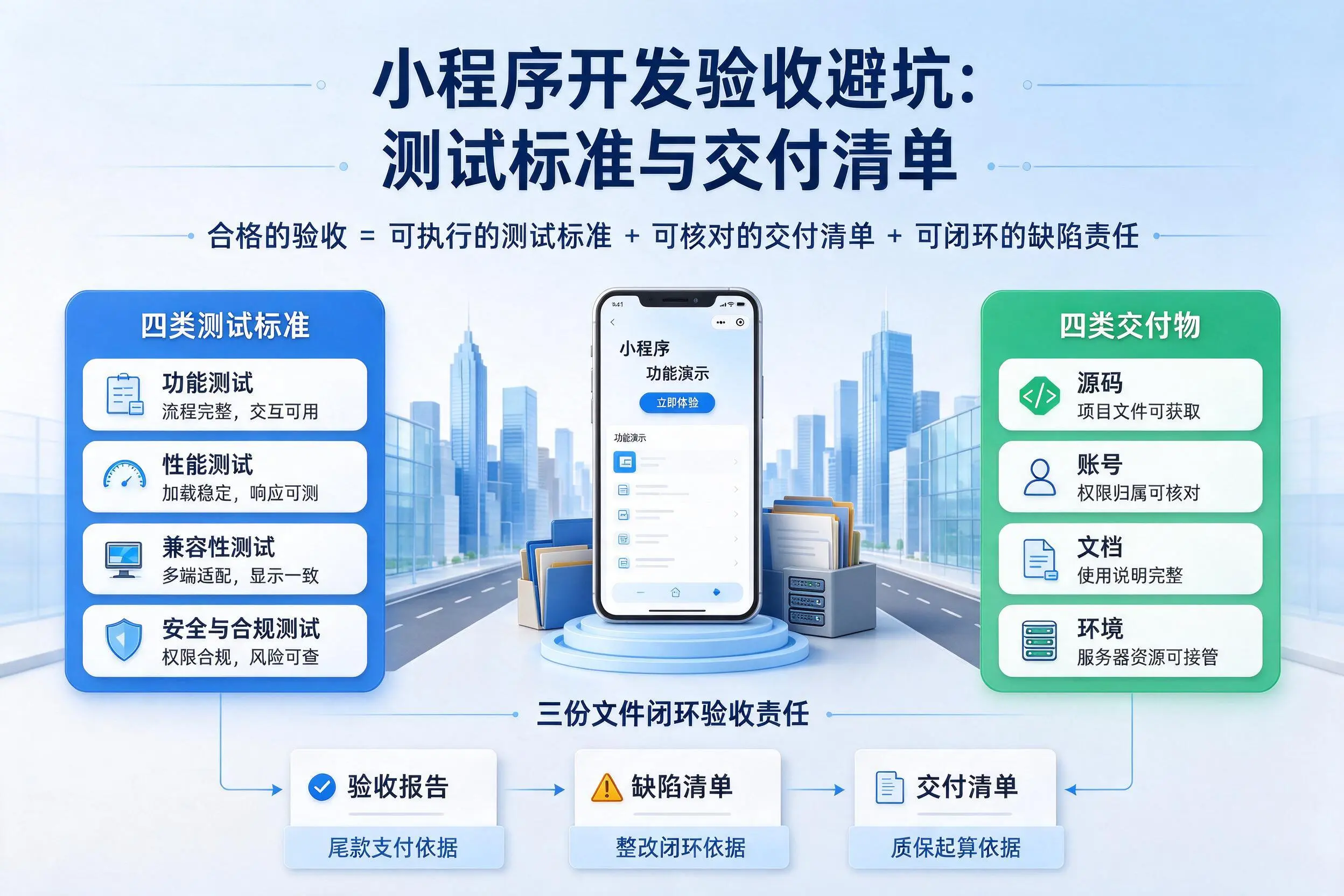 榆林小程序开发验收避坑:测试标准与交付清单