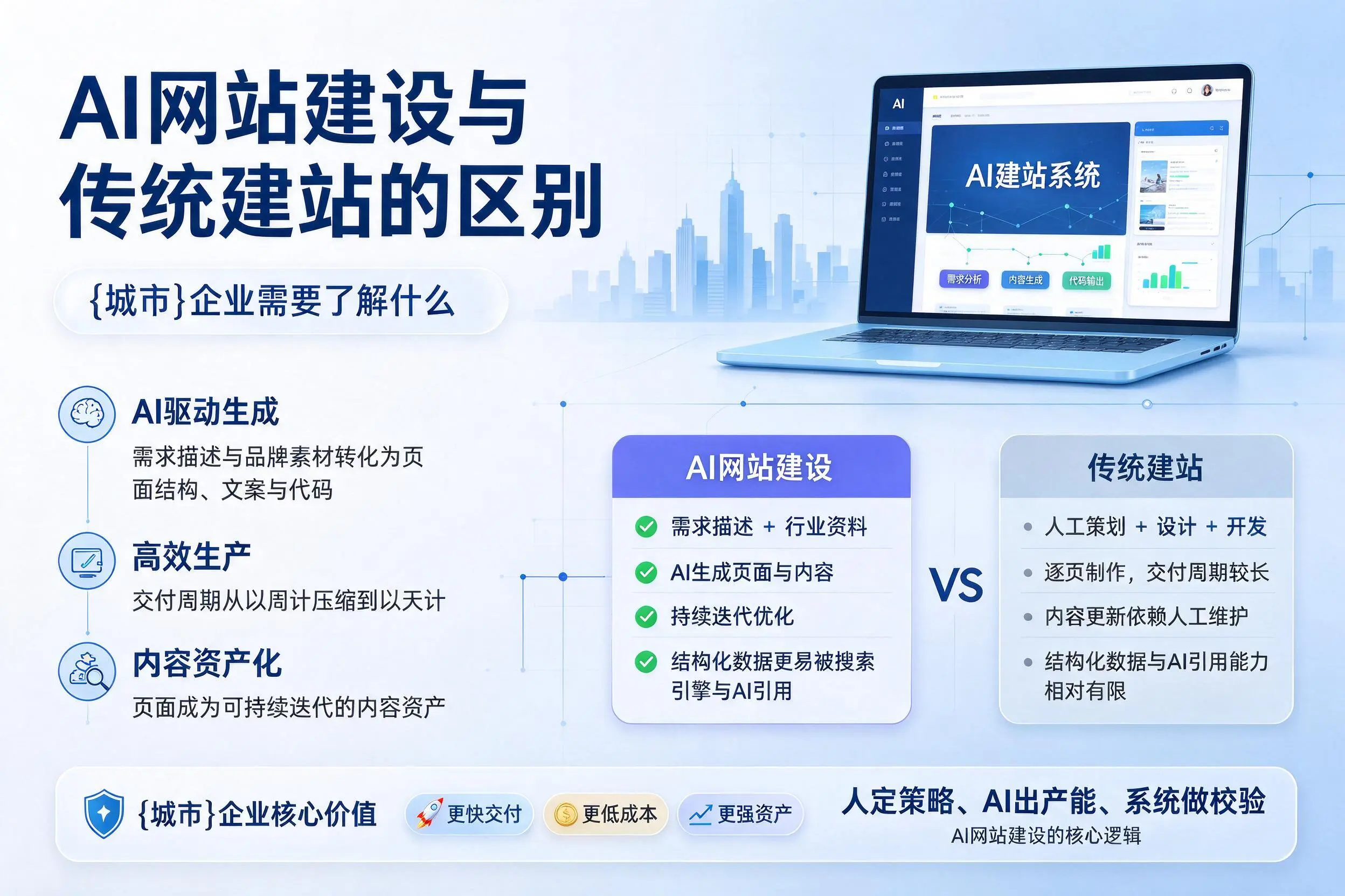 AI网站建设与传统建站的区别,榆林企业需要了解什么