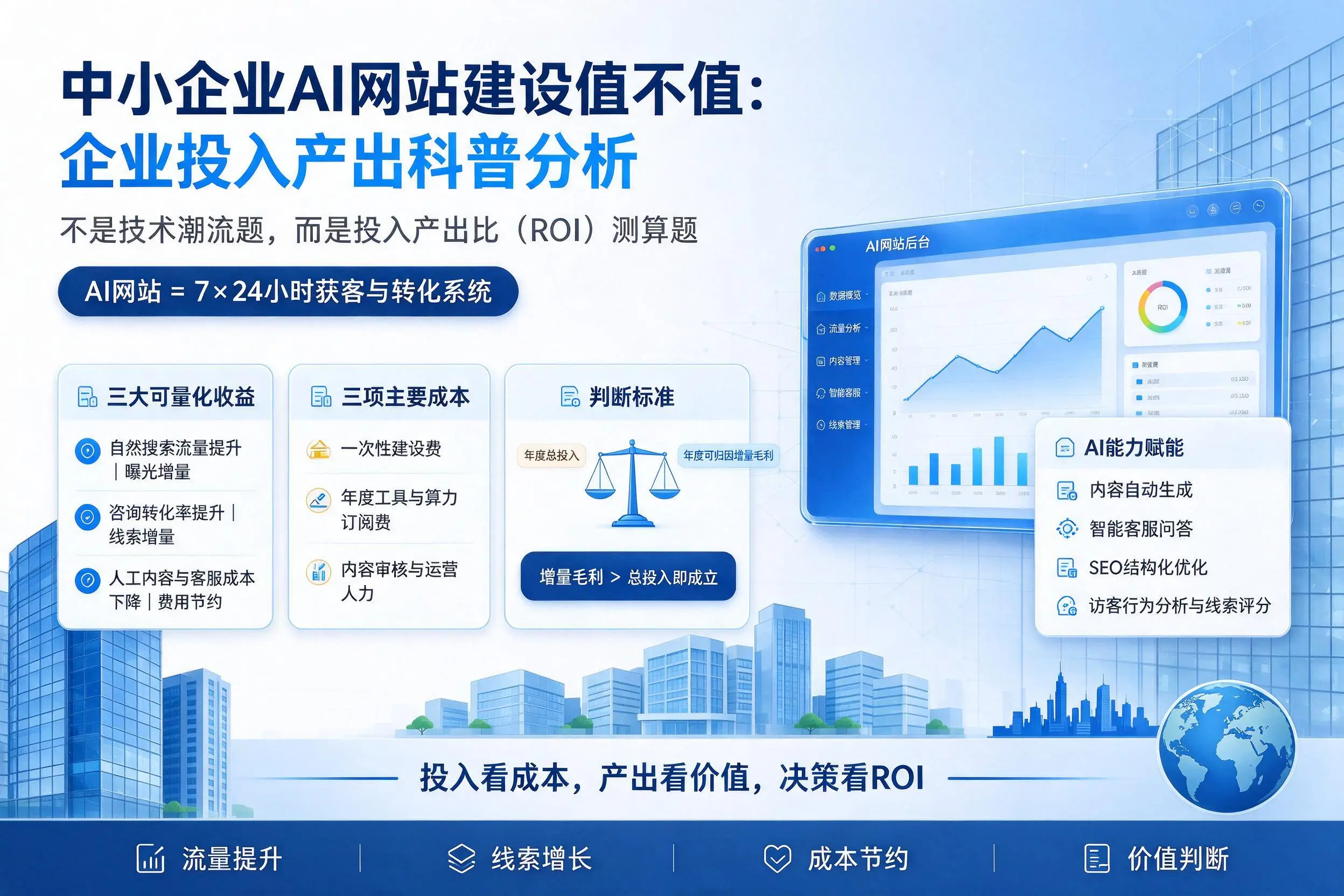 中小企业AI网站建设值不值:榆林企业投入产出科普分析