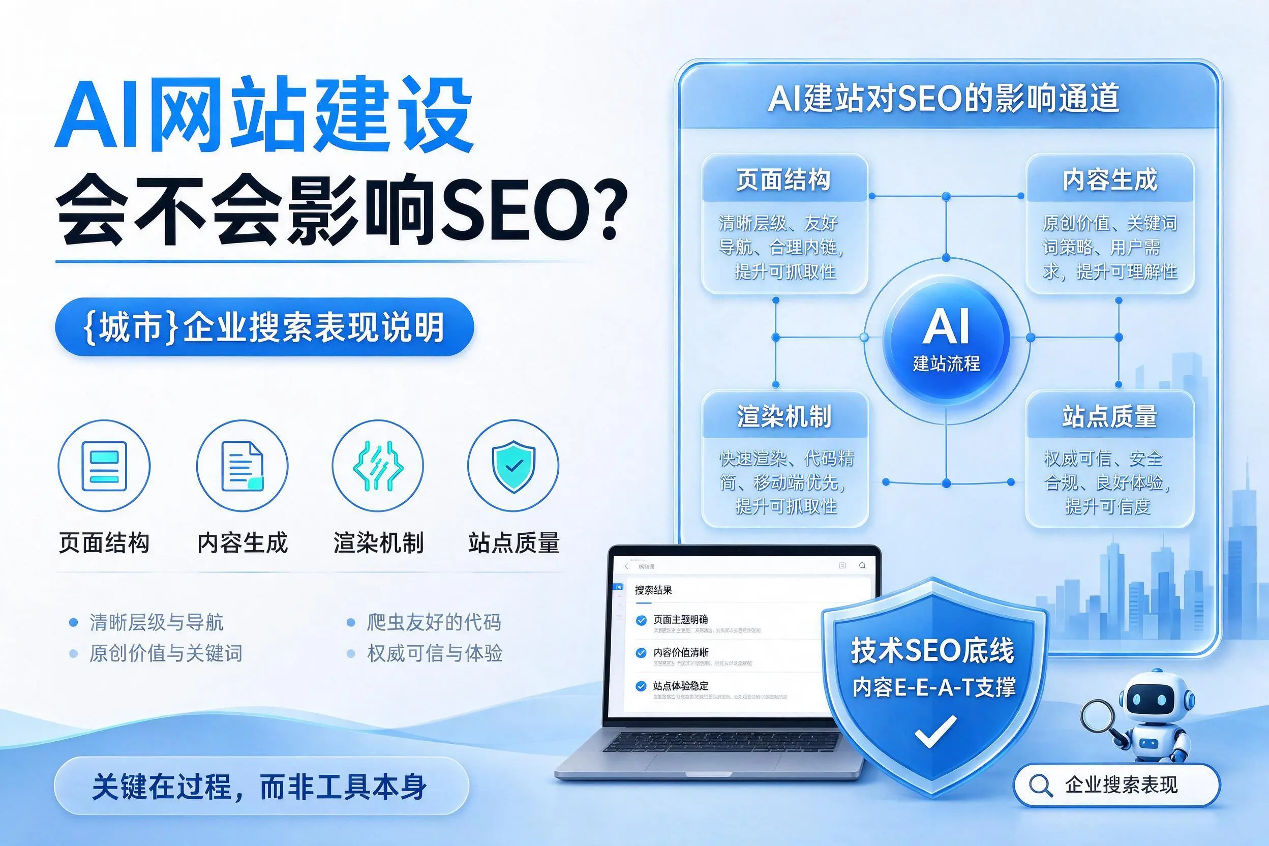 AI网站建设会不会影响SEO?榆林企业搜索表现说明