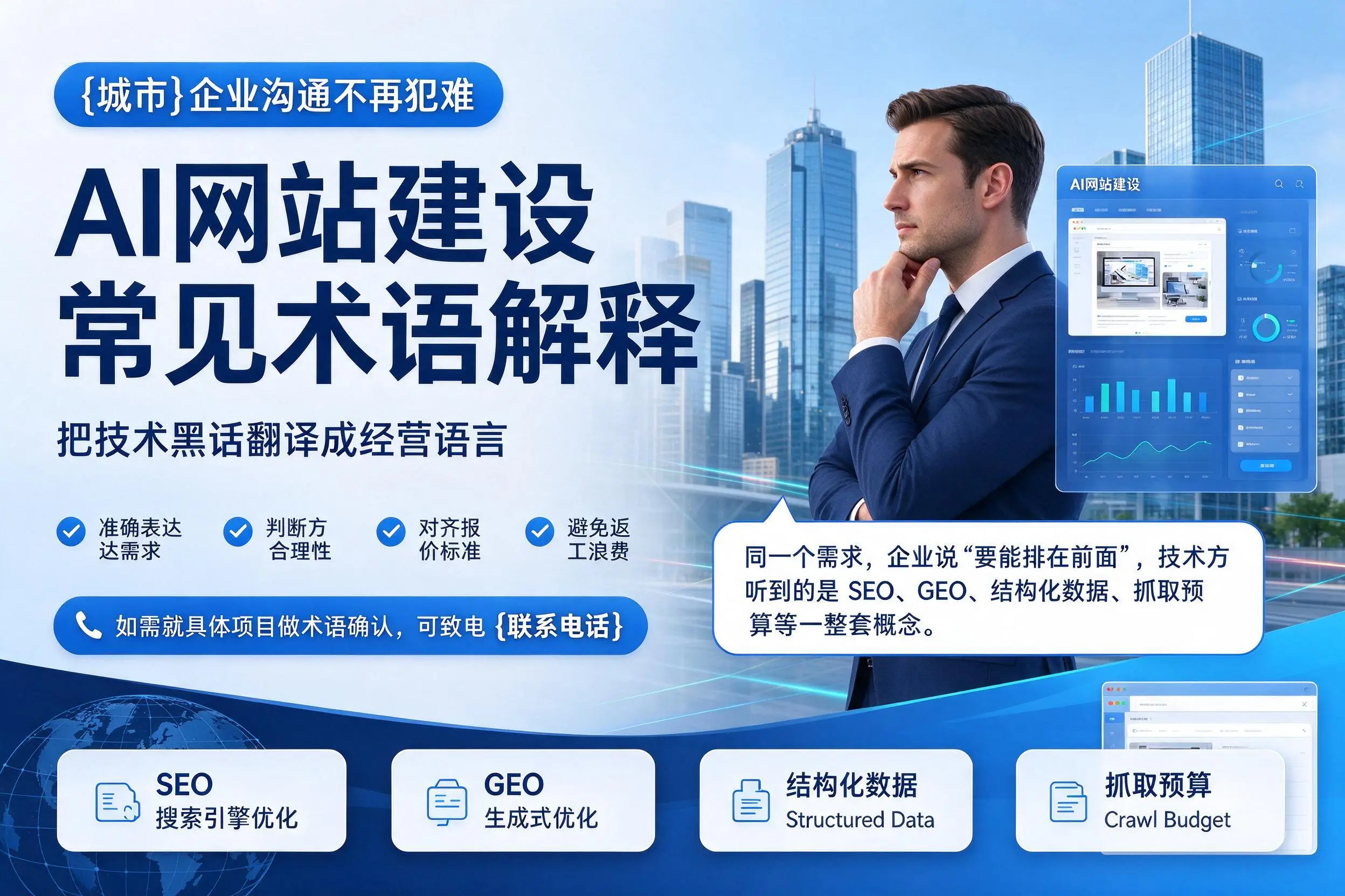 AI网站建设常见术语解释,榆林企业沟通不再犯难