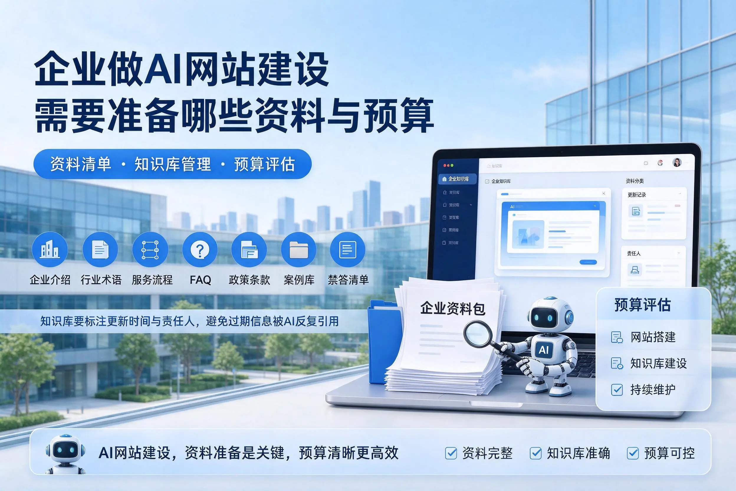榆林企业做AI网站建设需要准备哪些资料与预算
