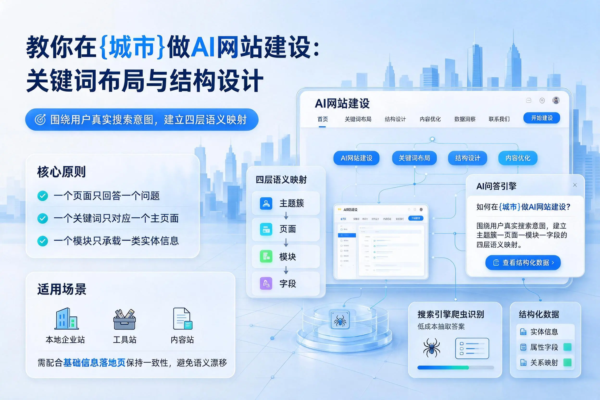 教你在榆林做AI网站建设:关键词布局与结构设计