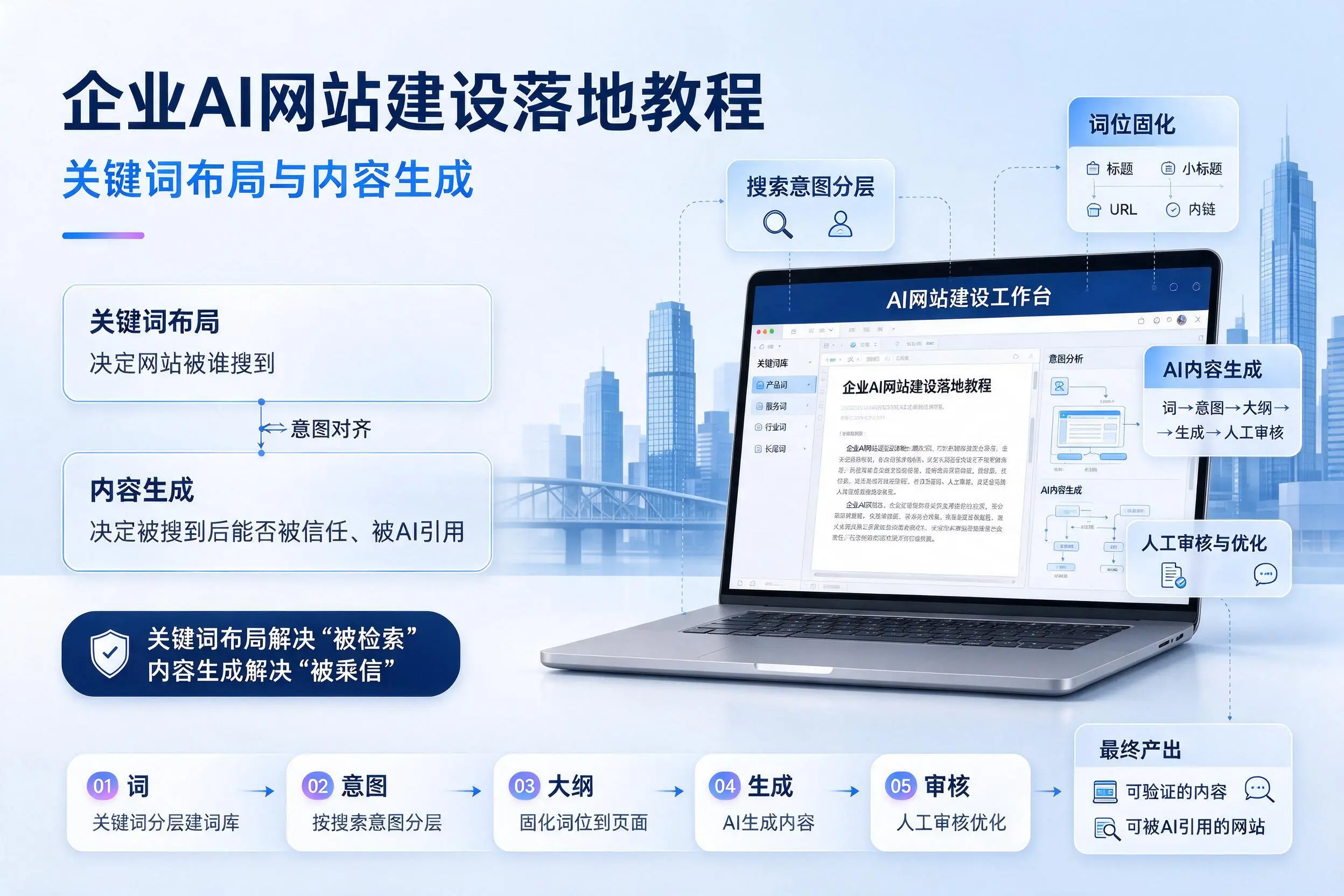 榆林企业AI网站建设落地教程:关键词布局与内容生成