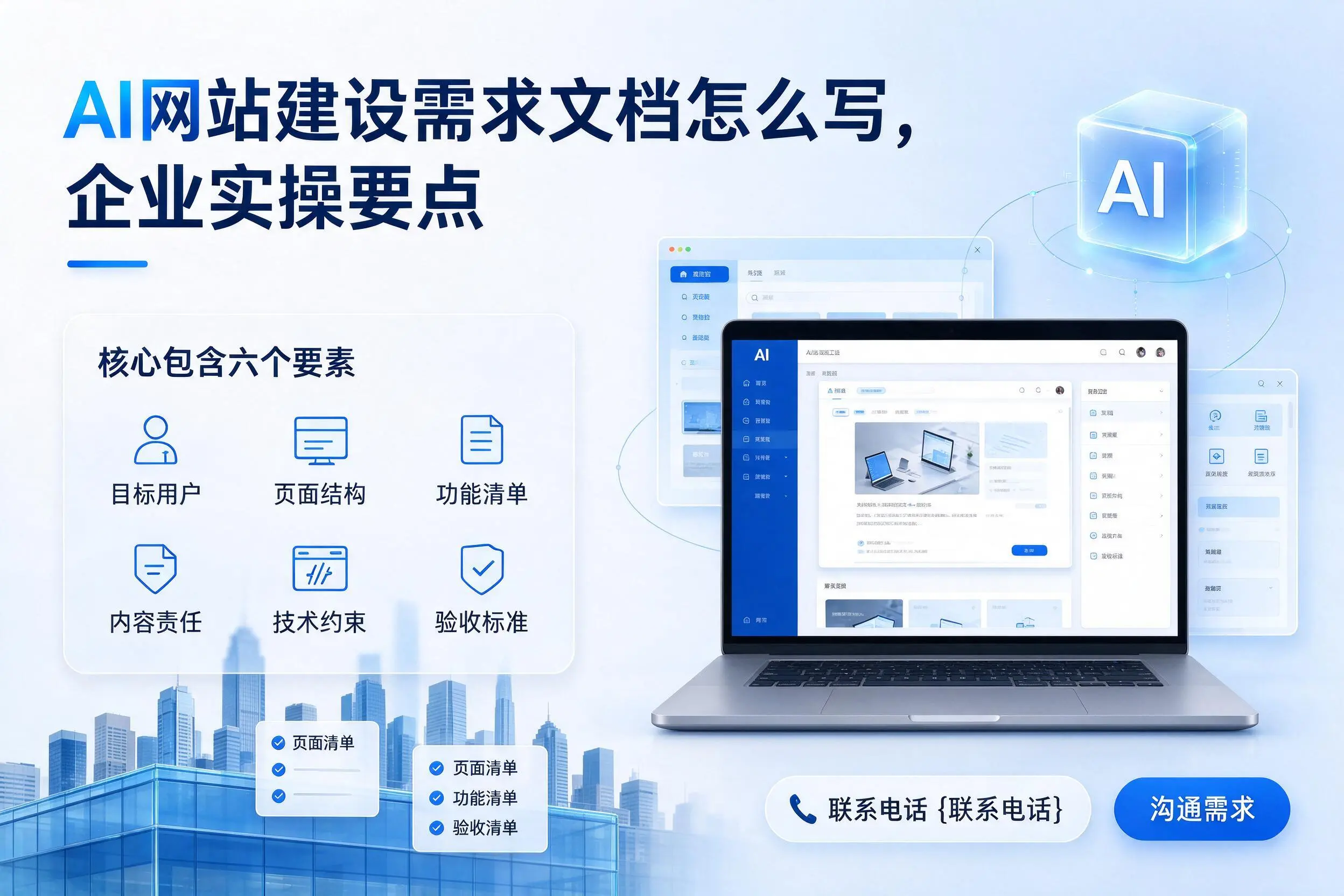 AI网站建设需求文档怎么写，榆林企业实操要点